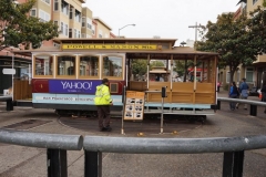 Cable Car beim händischen Wenden