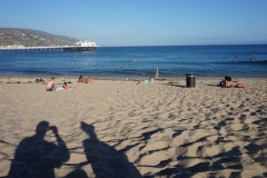 wir am Strand von Malibu