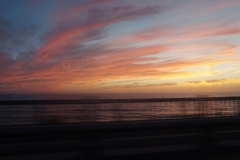 Sonnenuntergang auf dem Heimweg